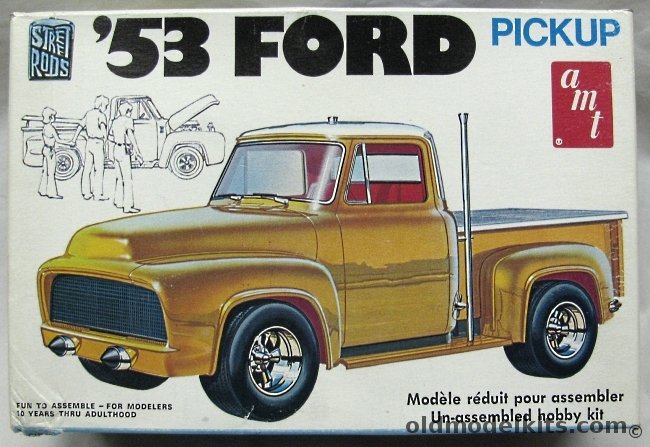 AMT 1/25 1953 Ford Pickup Truck - Stock or Street Rod, T410 plastic model kit